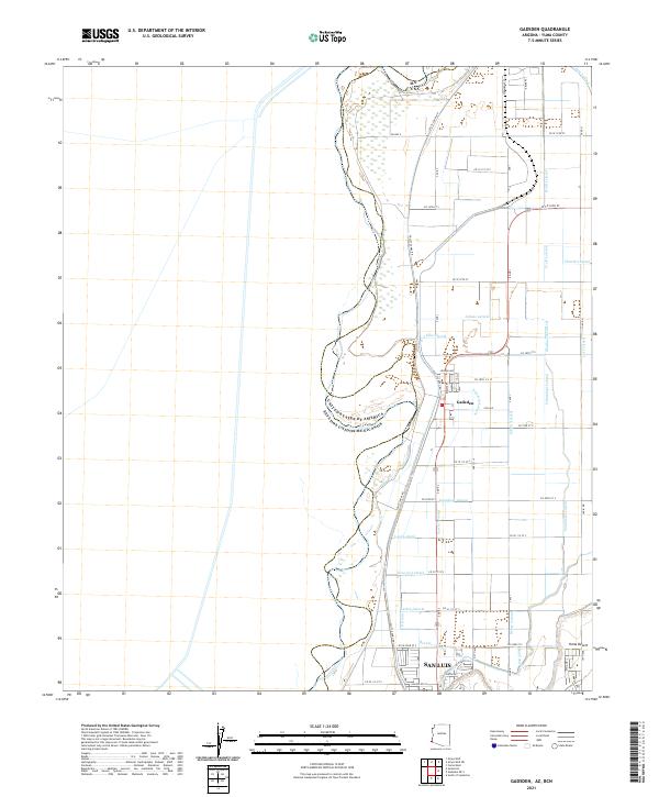 Gadsden, AZ,BCN, US — USGS 7.5-minute topo (2021)