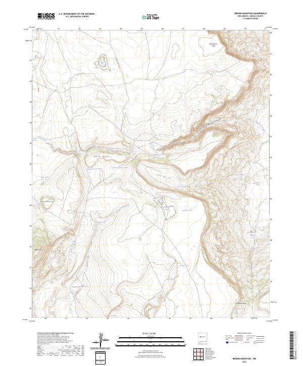 Broom Mountain, NM — USGS 7.5-minute topo (2023)