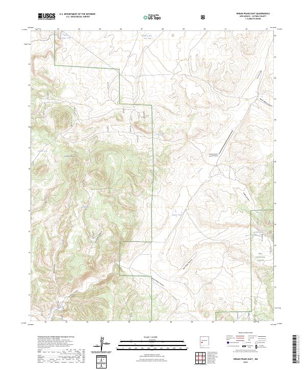 Indian Peaks East, NM — USGS 7.5-minute topo (2023)