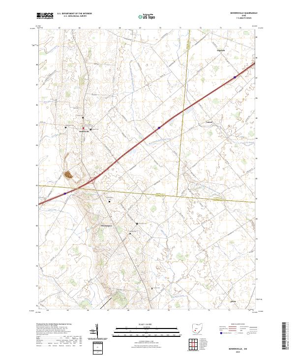 Bowersville, OH — USGS 7.5-minute topo (2023)