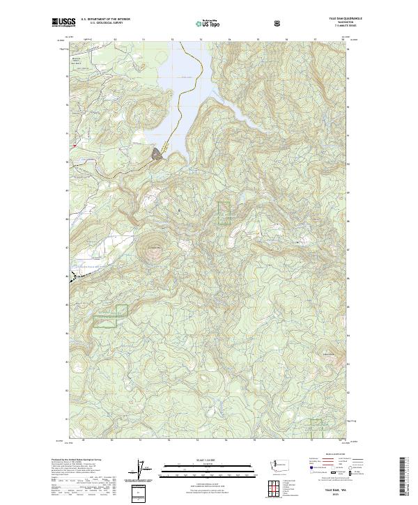Yale Dam, WA — USGS 7.5-minute topo (2023)