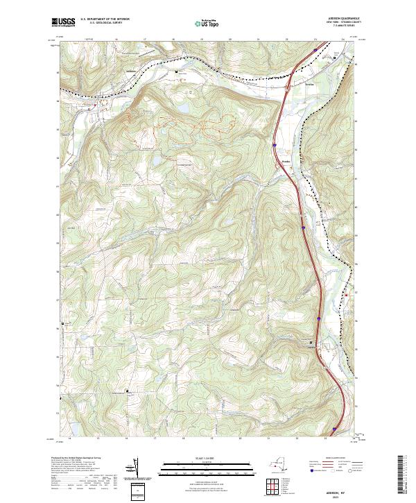 Addison, NY — USGS 7.5-minute topo (2023)