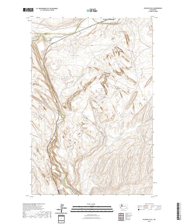 Palouse Falls, WA — USGS 7.5-minute topo (2023)