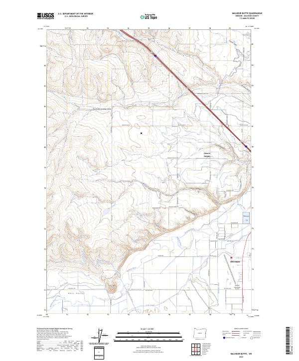 Malheur Butte, OR — USGS 7.5-minute topo (2023)