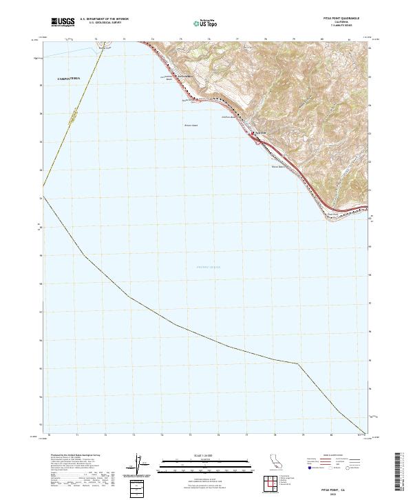 Pitas Point, CA — USGS 7.5-minute topo (2022)