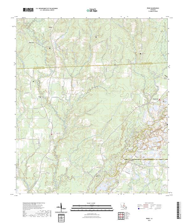 Pride, LA — USGS 7.5-minute topo (2024)