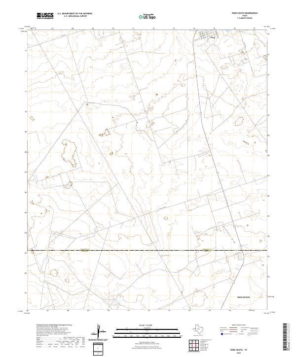 Wink South, TX — USGS 7.5-minute topo (2022)