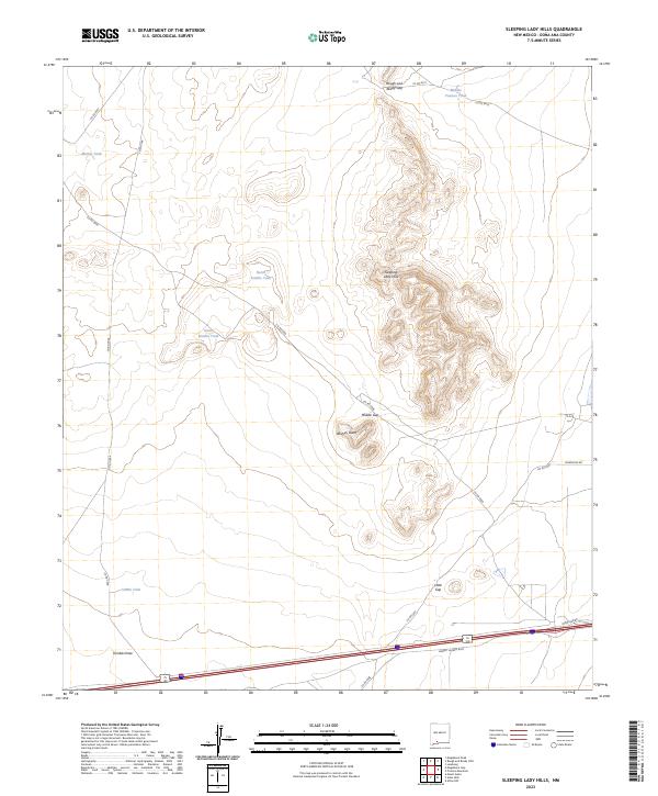Sleeping Lady Hills, NM — USGS 7.5-minute topo (2023)