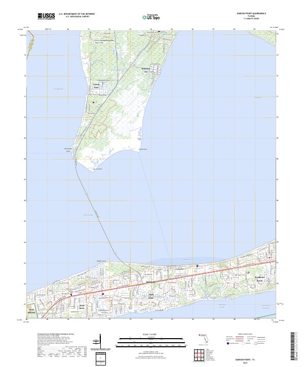 Garcon Point, FL — USGS 7.5-minute topo (2024)