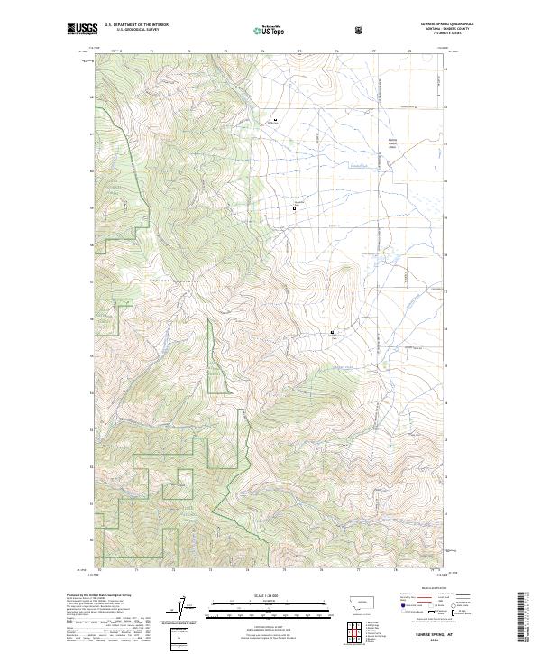 Sunrise Spring, MT — USGS 7.5-minute topo (2024)