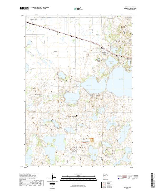 Darwin, MN — USGS 7.5-minute topo (2022)