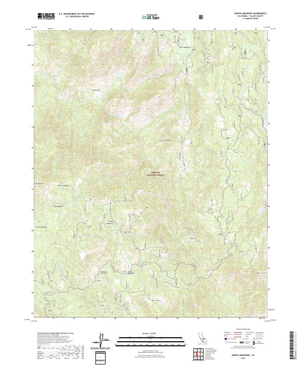 Bonita Meadows, CA — USGS 7.5-minute topo (2021)