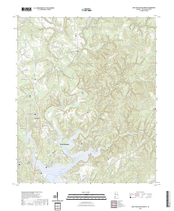 Lake Tuscaloosa North, AL — USGS 7.5-minute topo (2024)