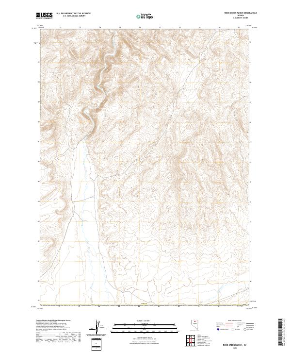 Rock Creek Ranch, NV — USGS 7.5-minute topo (2021)