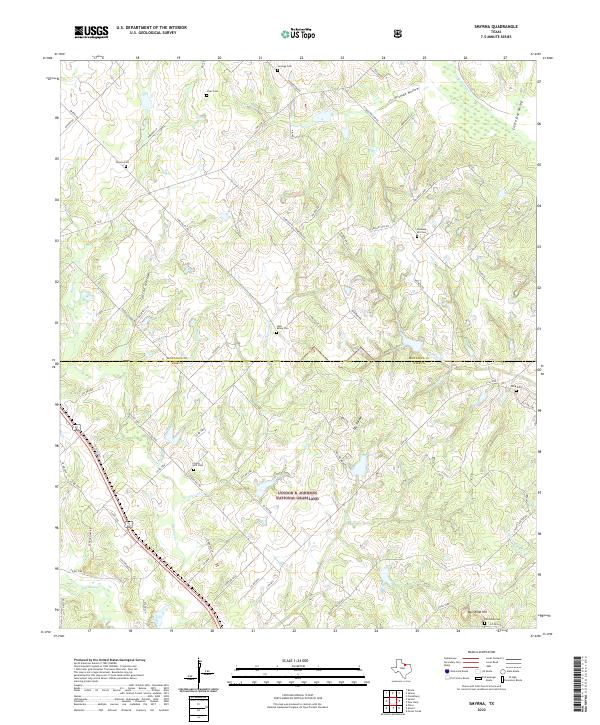 Smyrna, TX — USGS 7.5-minute topo (2022)