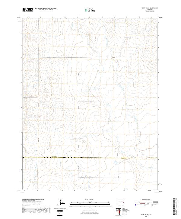 Scott Draw, CO — USGS 7.5-minute topo (2022)