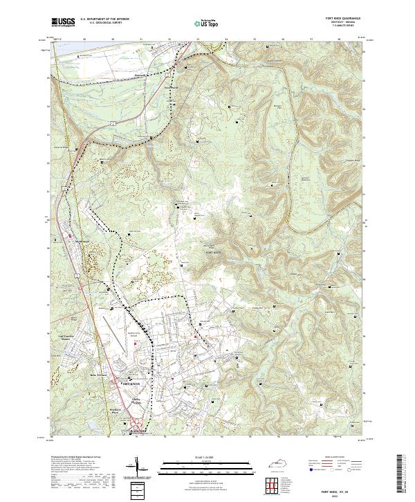 Fort Knox, KY-IN — USGS 7.5-minute topo (2022)