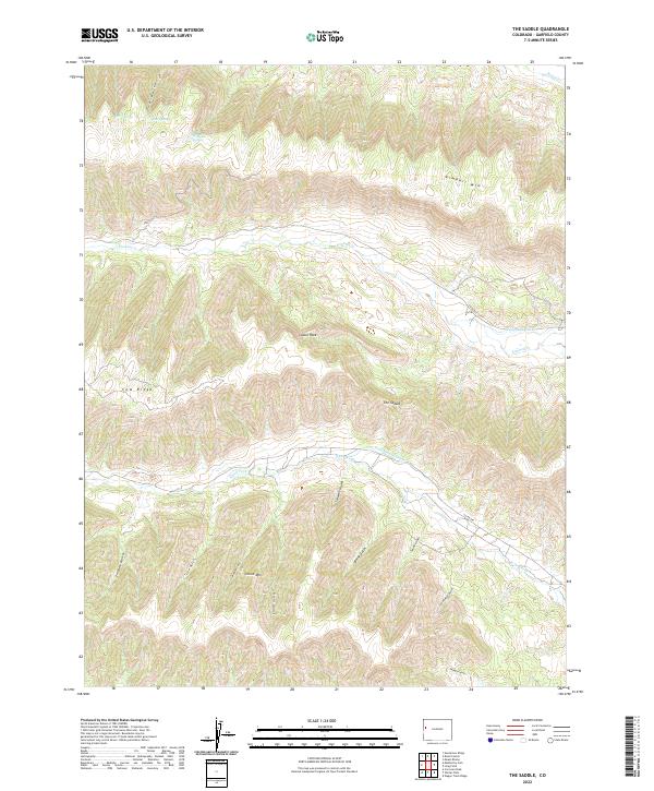 The Saddle, CO — USGS 7.5-minute topo (2022)