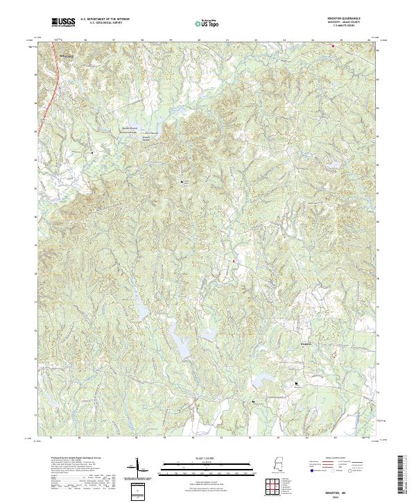 Kingston, MS — USGS 7.5-minute topo (2024)