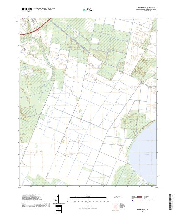 Roper South, NC — USGS 7.5-minute topo (2022)