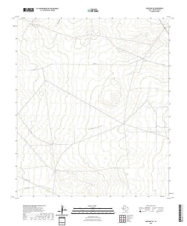 Mentone SW, TX — USGS 7.5-minute topo (2022)