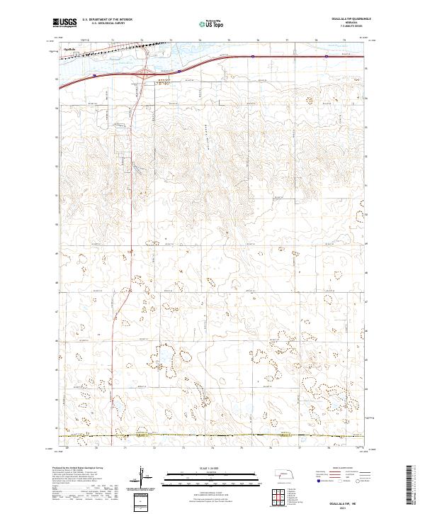 Ogallala SW, NE — USGS 7.5-minute topo (2021)