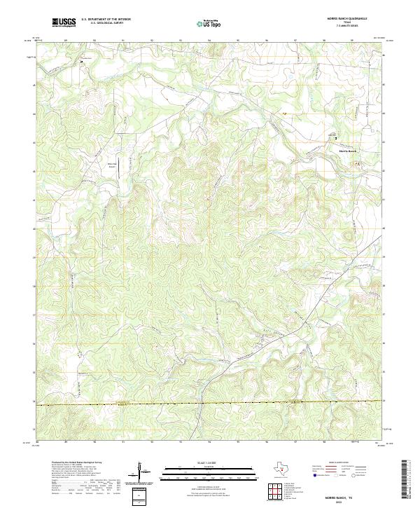 Morris Ranch, TX — USGS 7.5-minute topo (2022)