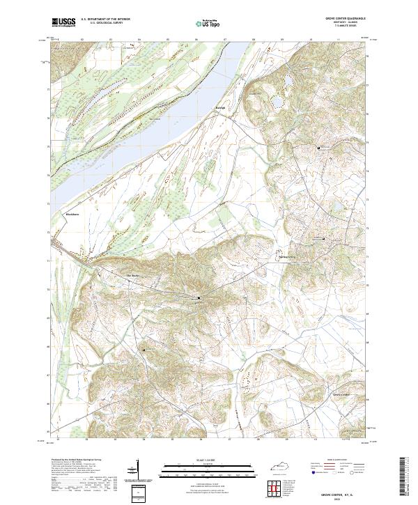 Grove Center, KY-IL — USGS 7.5-minute topo (2022)