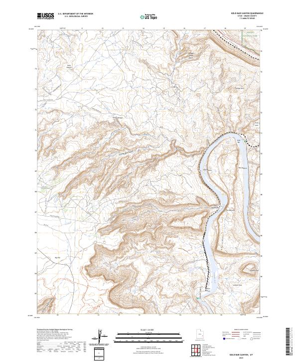 Gold Bar Canyon, UT — USGS 7.5-minute topo (2023)