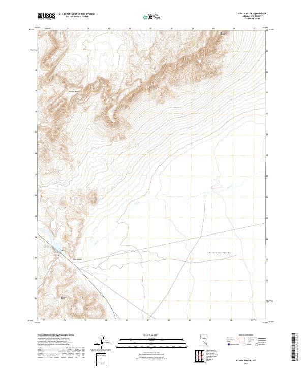 Echo Canyon, NV — USGS 7.5-minute topo (2021)