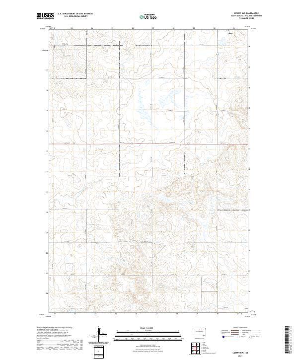 Lowry NW, SD — USGS 7.5-minute topo (2021)