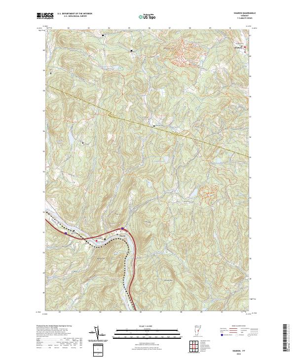 Sharon, VT — USGS 7.5-minute topo (2024)