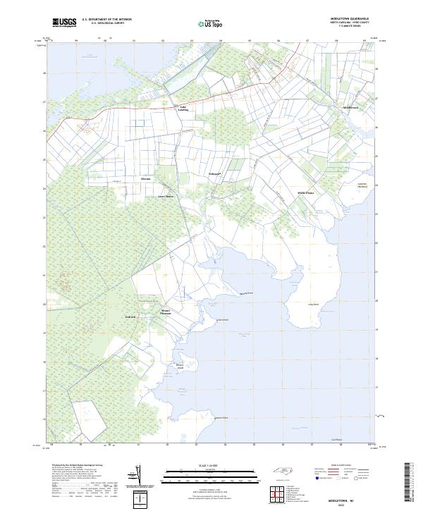 Middletown, NC — USGS 7.5-minute topo (2022)