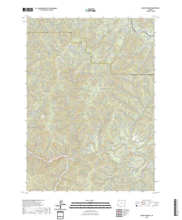 Mount Reuben, OR — USGS 7.5-minute topo (2023)