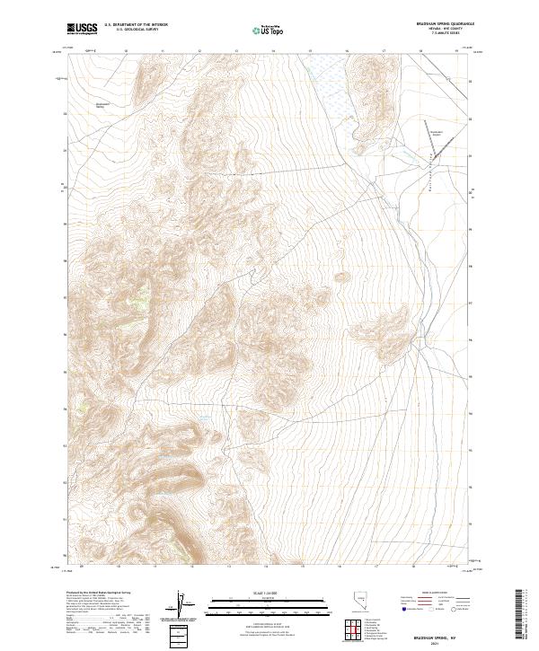 Bradshaw Spring, NV — USGS 7.5-minute topo (2021)