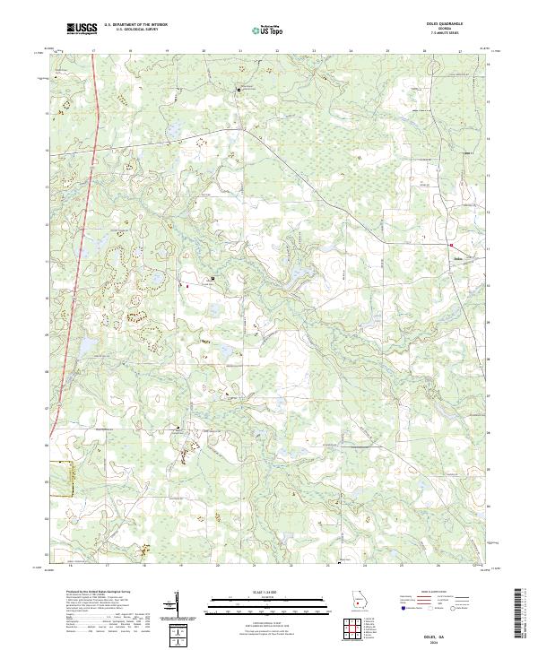 Doles, GA — USGS 7.5-minute topo (2024)