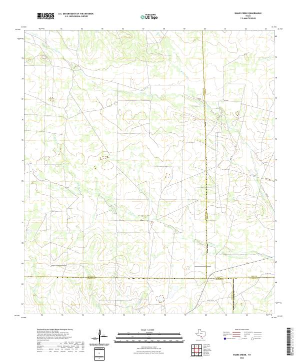 Snake Creek, TX — USGS 7.5-minute topo (2022)