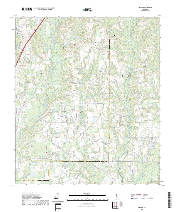 Caesar, MS — USGS 7.5-minute topo (2024)
