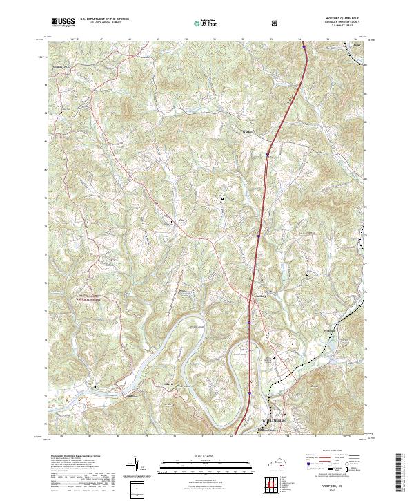 Wofford, KY — USGS 7.5-minute topo (2022)