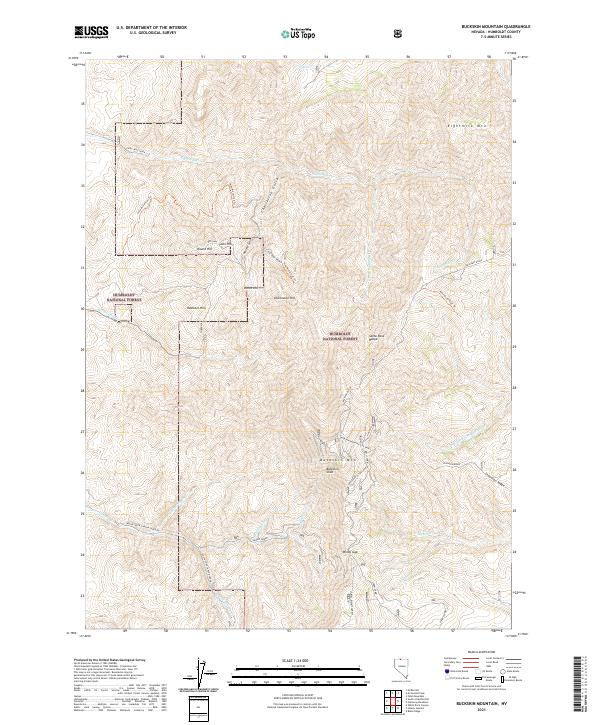 Buckskin Mountain, NV — USGS 7.5-minute topo (2021)