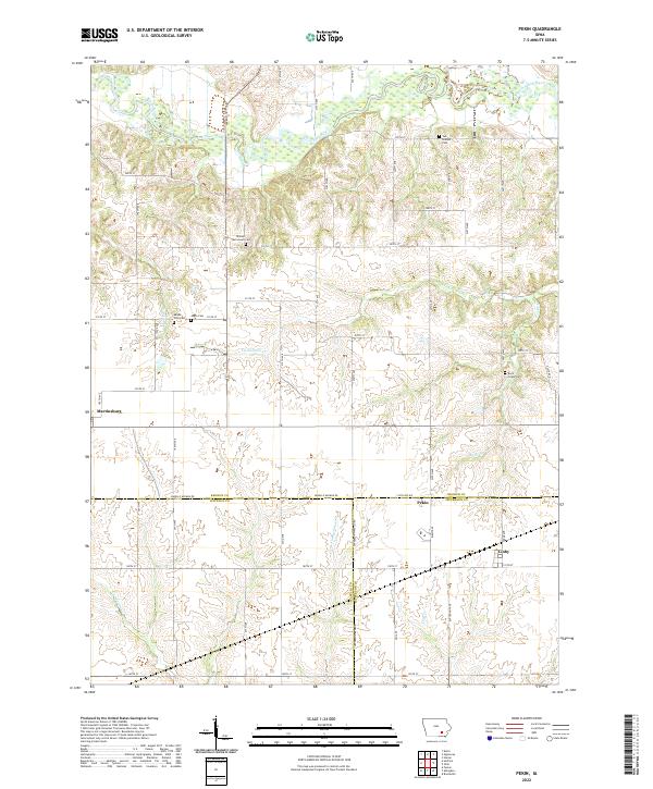 Pekin, IA — USGS 7.5-minute topo (2022)