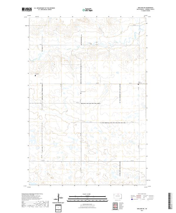 Zeeland SW, SD — USGS 7.5-minute topo (2021)