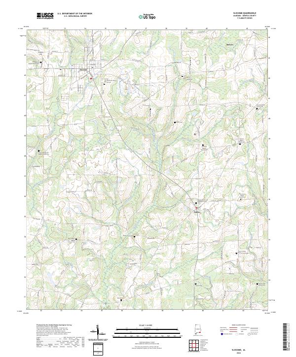 Slocomb, AL — USGS 7.5-minute topo (2024)