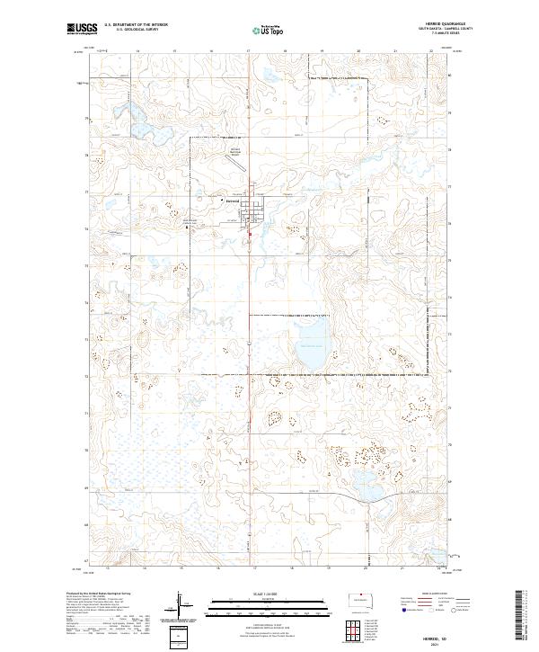 Herreid, SD — USGS 7.5-minute topo (2021)