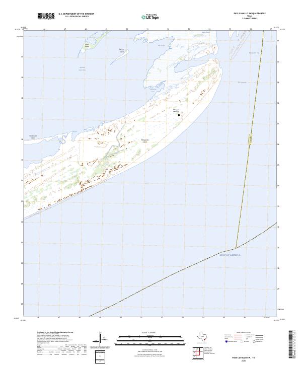Pass Cavallo SW, TX — USGS 7.5-minute topo (2025)