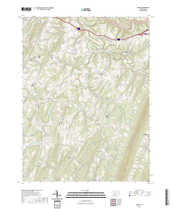 Mench, PA — USGS 7.5-minute topo (2023)