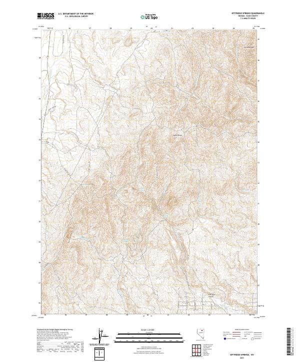 Kittridge Springs, NV — USGS 7.5-minute topo (2021)