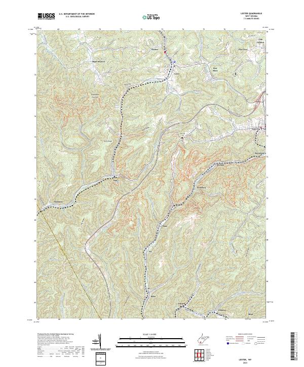 Lester, WV — USGS 7.5-minute topo (2023)