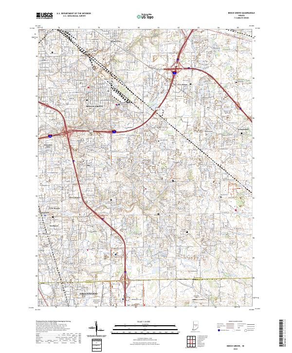 Beech Grove, IN — USGS 7.5-minute topo (2022)
