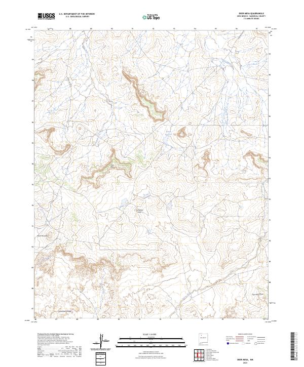Deer Mesa, NM — USGS 7.5-minute topo (2023)